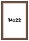 14x22 Wide Barnwood Picture Frame with UV-Resistant Acrylic & Acid Free Backing, Available in 6 Paint Finishes - Grey, Brown, White, and Black